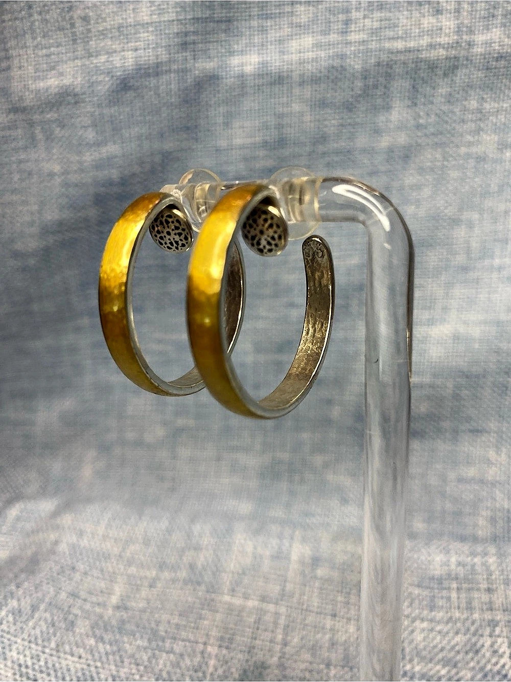 Brighton Textured Two-Tone Hoop Earrings